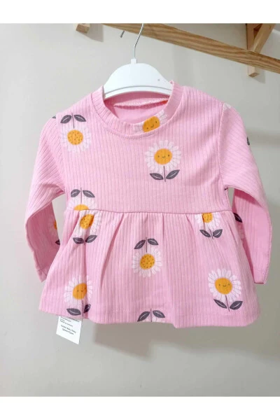 Fitilli Papatya Desenli Bebek Takım-pembe - 4