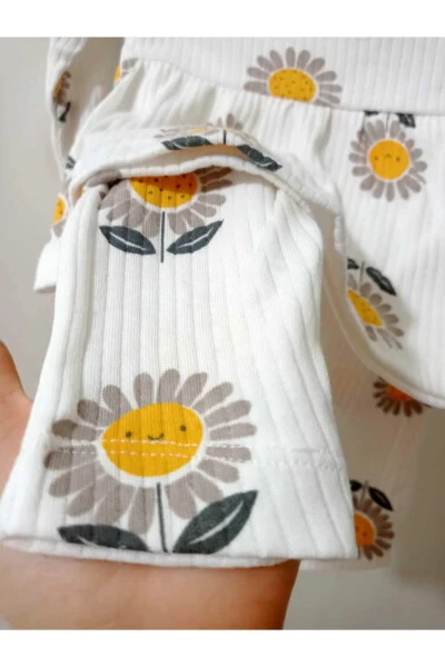Fitilli Papatya Desenli Bebek Takım - 3