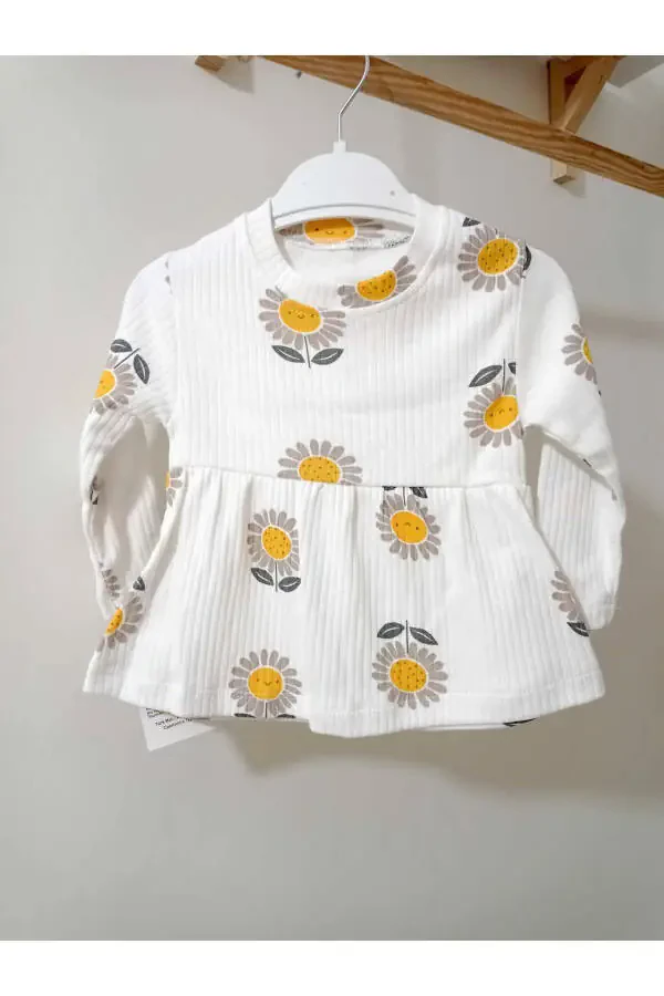 Fitilli Papatya Desenli Bebek Takım - 4