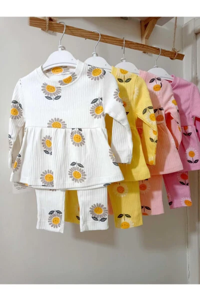 Fitilli Papatya Desenli Bebek Takım - 7