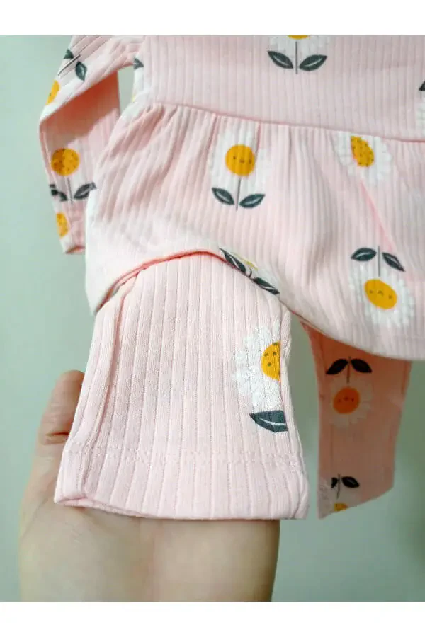 Fitilli Papatya Naqshli Bolalar To'plami - 4