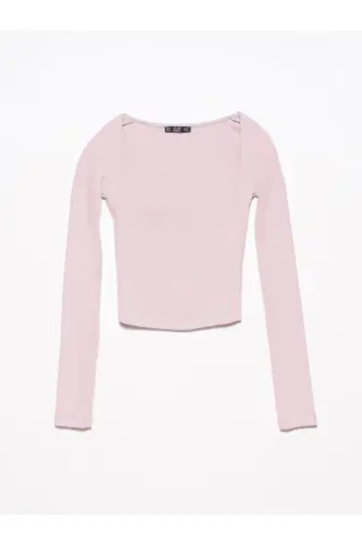Fitilli Uzun Kollu - Pembe 