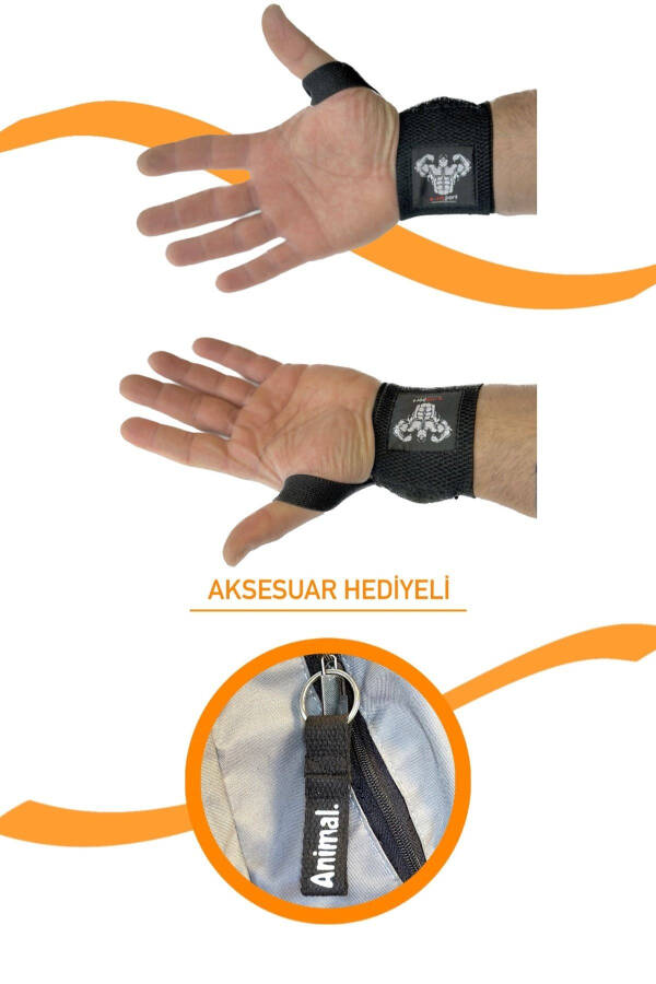 Fitness Ağırlık Bilekliği Bilek Koruyucu Wrıst Wraps & Anahtarlık - 1