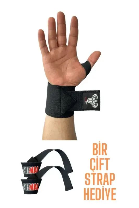Fıtness Ağırlık Bilekliği Bilek Koruyucu Wrıst Wraps-SİYAH 2 - 1