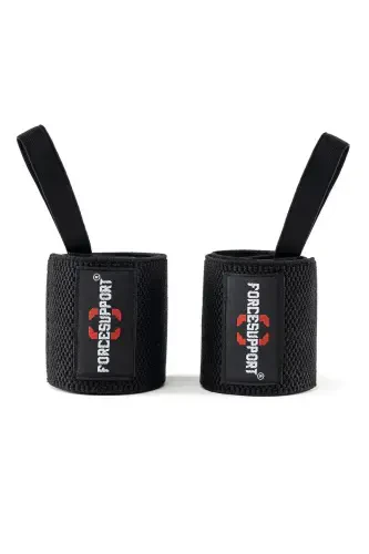 Fitness Crossfit Bodyweight Support Wristband Black (2 Pack) - FORCE SUPPORTS (1)