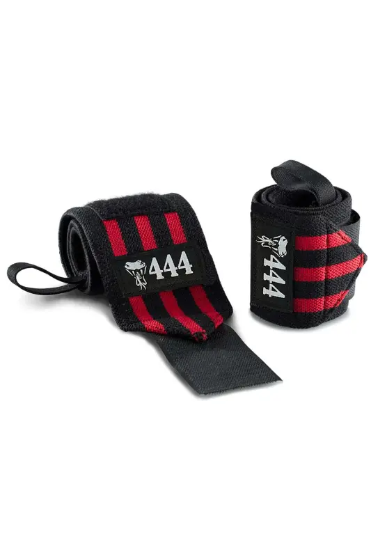 Fitness Crossfit Pro Ağırlık Bilekliği Wrist Wraps Fitness Bilekliği Bilek Koruyucu Destek Bilekliği - Kırmızı Siyah - 9