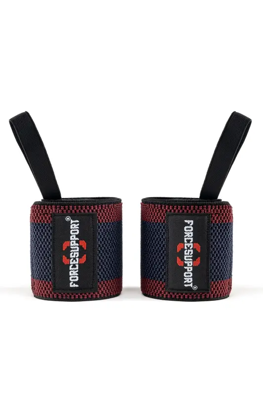 Fitness Crossfit Tana vazn Qo'llab-quvvatlovchi Bilakuzuk Bordo-to'q ko'k (2 DONA) - BORDO - 3