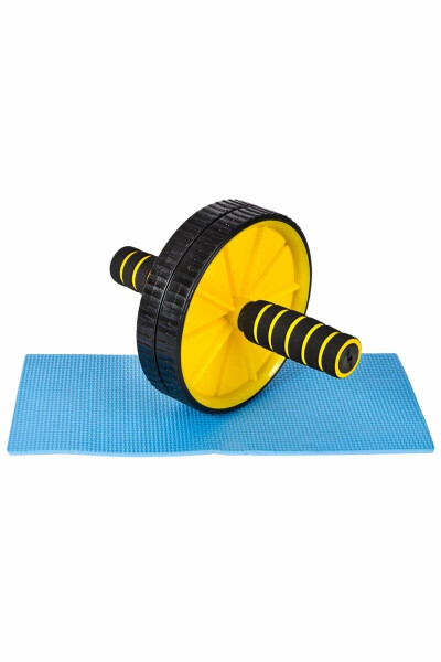 Fitness Full Body Workout Equipment Arm Shoulder Chest Abdominal Exercise Wheel with Mat Gift - 4