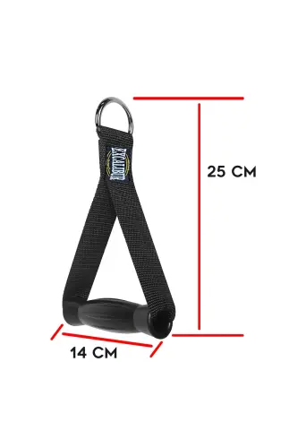 Fitness Qarshilik Bandasi Qo'l Tutqichi Og'irlik Tortish Asboblari Qora Tutqich Juft - EXCALIBUR (1)