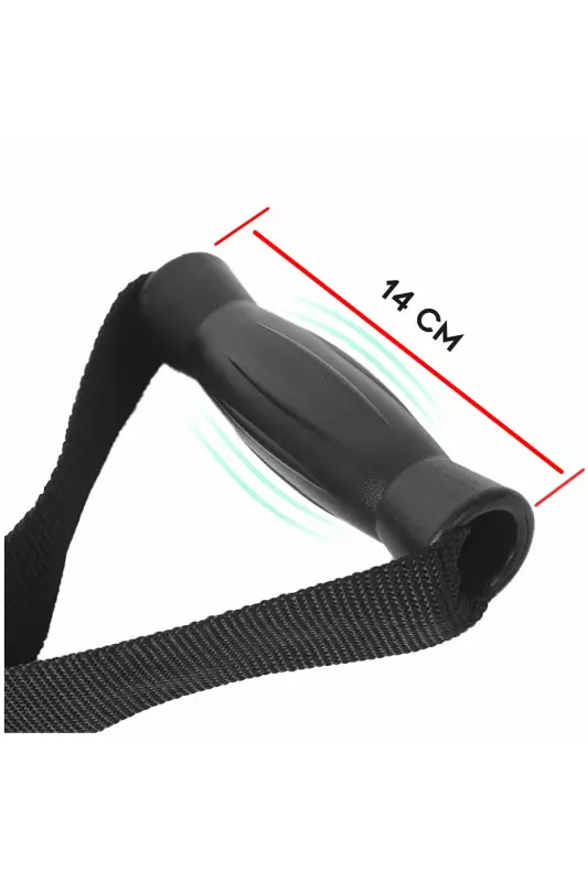 Fitness Resistance Band Handle Weight Puller Black Handle Pair - 4