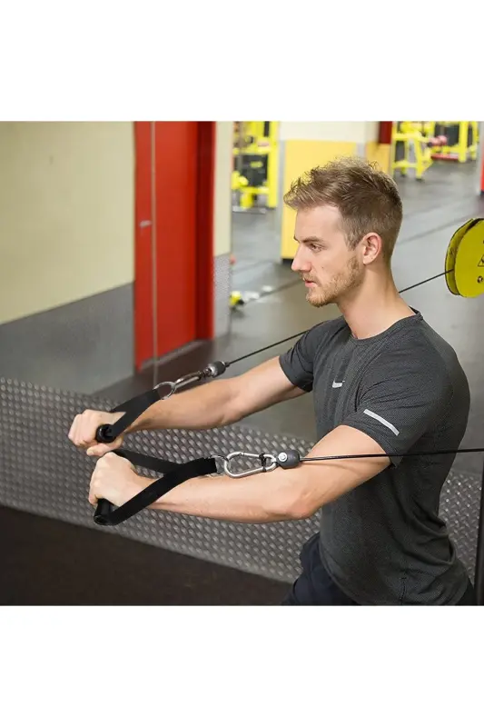 Fitness Resistance Band Handle Weight Puller Black Handle Pair - 5