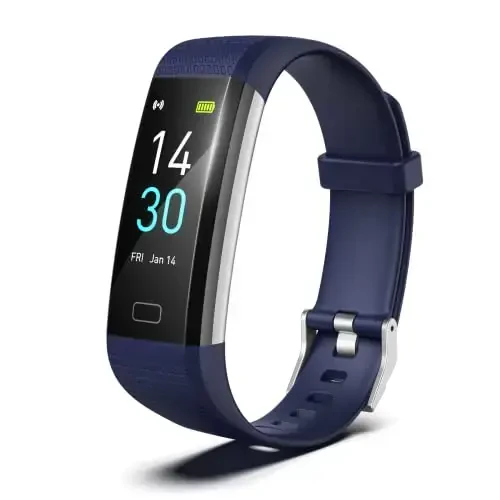 Fitness Tracker erkaklar va ayollar uchun, Fitness soati Suvga chidamli, faollik kuzatuvchi va uyqu monitori bilan, Android va iOS telefonlari uchun aqlli soat (ko'k)…… 