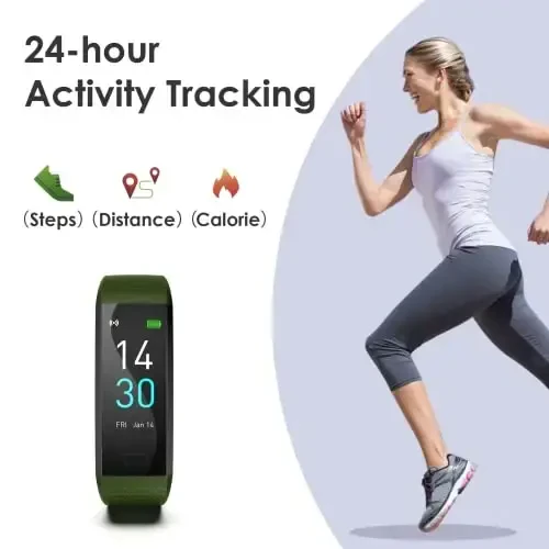 Fitness Tracker erkaklar va ayollar uchun, Fitness Watch suv o'tkazmaydigan faollik kuzatuvchi va uyqu monitori bilan, Android va iOS telefonlar uchun aqlli soat (Zaytun)... - 2