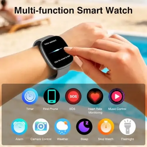 Fitness Tracker Watch with Heart Rate, Activity Tracker, Pedometer Watch | Step Counter, Heart Rate Monitor, Sleep Monitor, Alarm Clock, Stopwatch, Fitness Tracker, IP68 Waterproof Smart Watches - 6