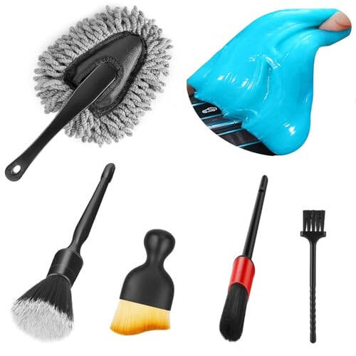 Fitosy Car Interior Duster Detail Brush Cleaning Gel Kit, Soft Dash Vent Dusting Slime Putty Detailing Brushes Accessories Essentials Supplies Tools for Auto,Truck,SUV,RV - 7