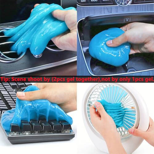 Fitosy Car Interior Detailing Duster Brush Cleaning Gel Kit, Soft Dash Vent Dusting Car Slime Putty Detail Brushes Cleaner Accessories Essentials Supplies Tools for Auto, Truck, SUV, RV - 7