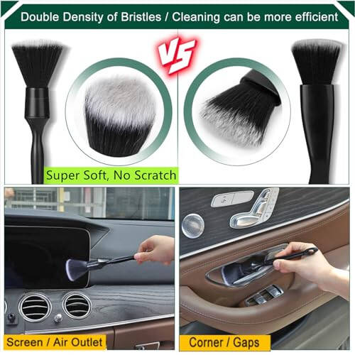 Fitosy Car Interior Duster Detail Brush Cleaning Gel Kit, Soft Dash Vent Dusting Car Slime Putty Detailing Brushes Accessories Essentials Supplies Tools for Auto,Truck,SUV,RV - 5