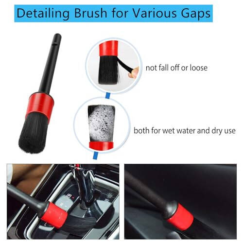 Fitosy Car Interior Duster Detail Brush Cleaning Gel Kit, Soft Dash Vent Dusting Car Slime Putty Detailing Brushes Accessories Essentials Supplies Tools for Auto,Truck,SUV,RV - 10