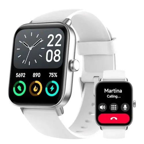 Fitpolo Smart Watch for Men Women,1.8” Touchscreen, Bluetooth Call, Alexa Built-in,24/7 Heart Rate,SpO2 Monitor,Step Counting,Sleep Tracking, IP68 Waterproof Fitness Tracker Watch for Android iPhone - 1