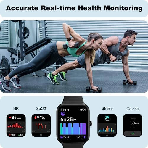 Fitpolo Smart Watch for Men Women,1.8” Touchscreen, Bluetooth Call, Alexa Built-in,24/7 Heart Rate, SpO2 Monitor, Step Counting, Sleep Tracking,IP68 Waterproof Fitness Tracker Watch for Android iPhone - 3