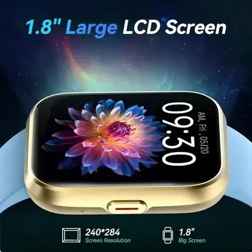 Fitpolo Smart Watches for Men/Women, 1.8'' Alexa Built-in Fitness Tracker Watch with Bluetooth Calls, IP68 Waterproof, Heart Rate/Sleep/SpO2/Stress Monitor, 110 Sport Modes for Android & iPhone - 2