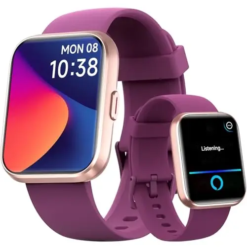 Fitpolo Smart Watches for Men/Women, 1.8'' Alexa Built-in Fitness Tracker Watch with Bluetooth Calls, IP68 Waterproof, Heart Rate/Sleep/SpO2/Stress Monitor, 110 Sport Modes for Android & iPhone - 1