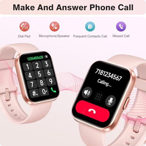 Fitpolo Smart Watches for Women Android iPhone, 1.8'' Women Smartwatch with Alexa Built-in, Bluetooth Calls, IP68 Waterproof, 7 Days Battery, Heart Rate/Sleep/SpO2 Monitor, 110 Sports Mode - 3