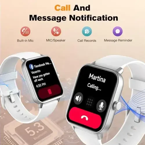 Fitpolo Smart Watch for Men Women,1.8” Touchscreen, Bluetooth Call, Alexa Built-in,24/7 Heart Rate,SpO2 Monitor,Step Counting,Sleep Tracking, IP68 Waterproof Fitness Tracker Watch for Android iPhone - 3