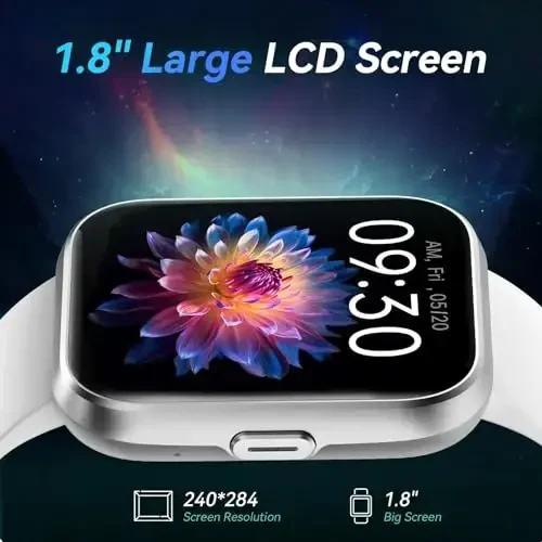 Fitpolo Smart Watches for Men/Women, 1.8'' Alexa Built-in Fitness Tracker Watch with Bluetooth Calls, IP68 Waterproof, Heart Rate/Sleep/SpO2/Stress Monitor, 110 Sport Modes for Android & iPhone - 2