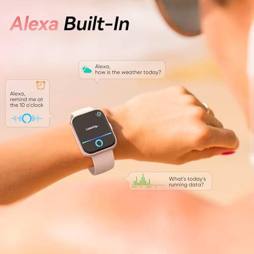 Fitpolo Smart Watches for Women, 1.8'' Alexa Built-in Fitness Tracker Watch with Bluetooth Calls, IP68 Waterproof, Heart Rate/Sleep/SpO2 Monitor, 110 Sports Modes Compatible with Android & iPhone - 8