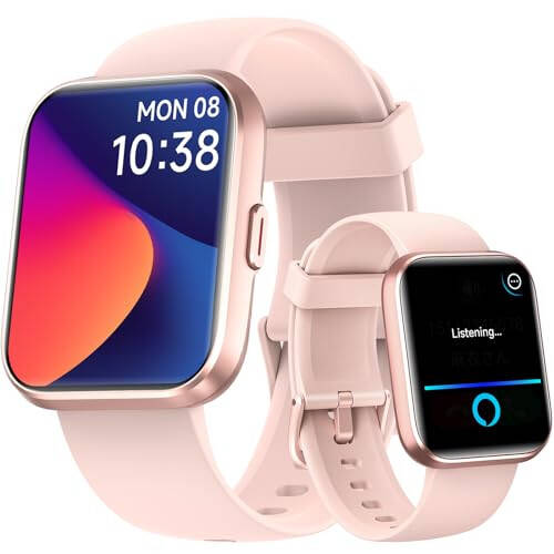 Fitpolo Smart Watches for Women, 1.8'' Alexa Built-in Fitness Tracker Watch with Bluetooth Calls, IP68 Waterproof, Heart Rate/Sleep/SpO2 Monitor, 110 Sports Modes Compatible with Android & iPhone - 3