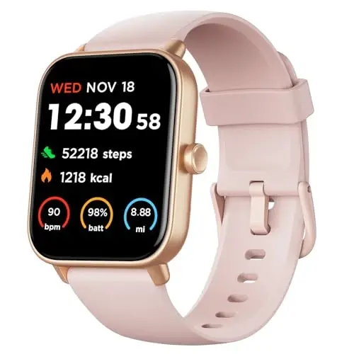 Fitpolo Yurak Urini Monitori bilan Fitness Treker, Aqlli Soat 1,8 dyuym Rangli Teginish Ekrani IP68 Su O'tkazmaydigan Qadam Kaloriya Hisoblagich Uyqu Kuzatuv Pedometr Soatlari Faollik Trekeri Ayollar Erkaklar Bolalar Uchun 
