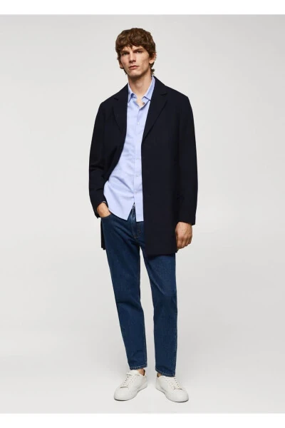 Fitted cotton Oxford shirt - MANGO MAN (1)