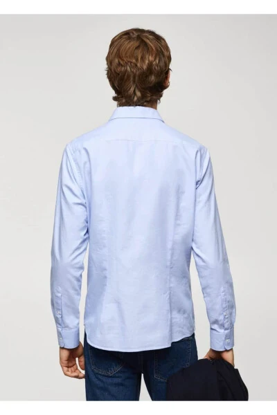 Fitted cotton Oxford shirt - 4