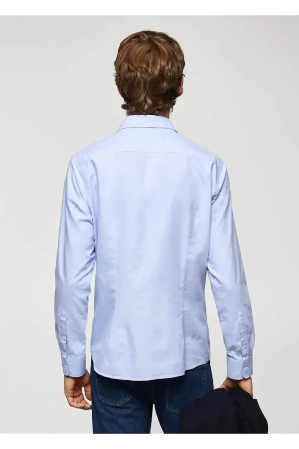 Fitted cotton Oxford shirt - 4