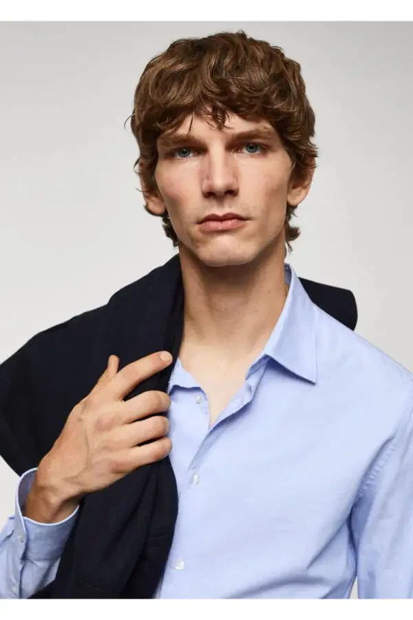 Fitted cotton Oxford shirt - 6