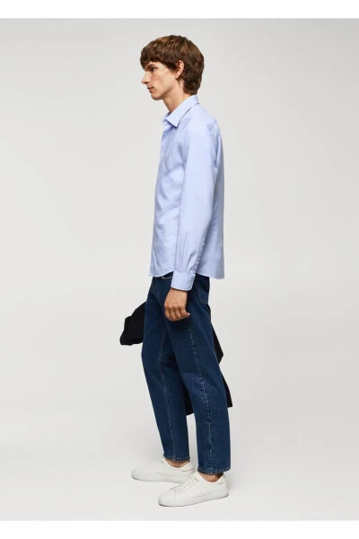 Fitted cotton Oxford shirt - 7