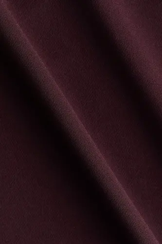 Fitted Microfiber T-Shirt - Burgundy - 5