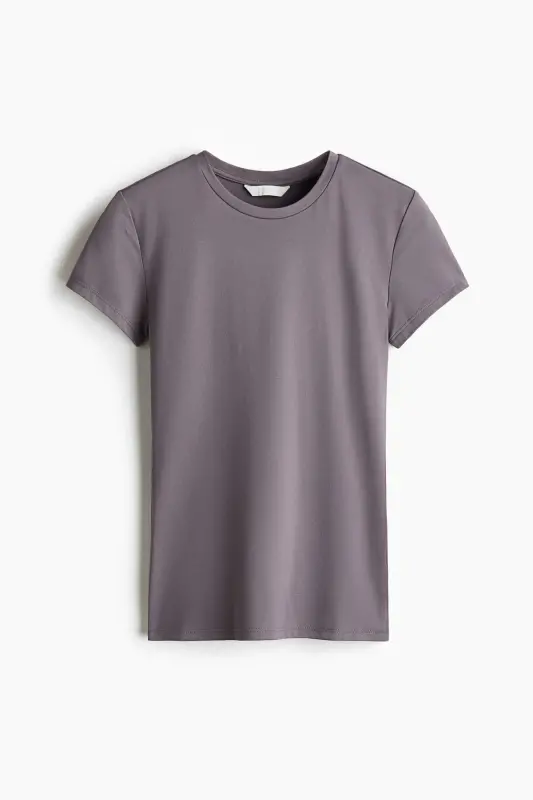 Fitted Microfiber T-Shirt - Light dusty purple - 3