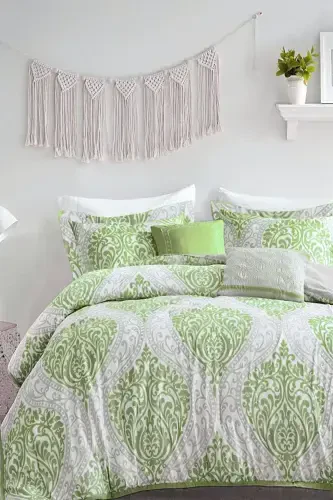 Fitted Sheet Duvet Cover Set Double Size OTTOMAN Green-ottoman green - İQON (1)