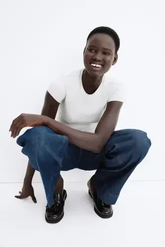 Fitted T-shirt - Light gray - 4