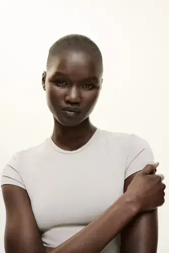 Fitted T-Shirt-Light gray - 3