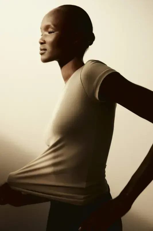 Fitted T-Shirt-Light gray - 5