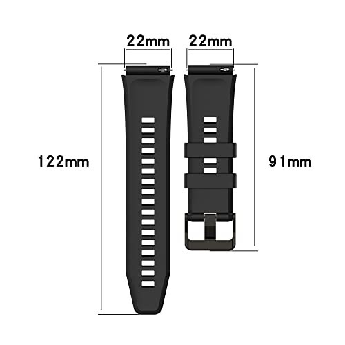 FitTurn 10 taqsimli tasma, FITVII H56 HM57 HM78, RUIMEN D1 H1, TOOBUR IDW16, KEEPONFIT IDW21, TOZO S5 Smart Watch Bands bilan mos keladi, 22mm tez chiqarish sozlanishi silikon bilaguzuk tasmasi almashtirish tasmasi FITVII H56 Fitness Tracker uchun - 3