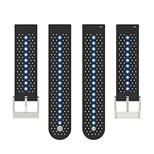 FitTurn 3PACK Bands Compatible with Cubitt CT4/CT2 Pro GPS Watch- Colorful Air Holes Design Quick Release Bands Sport Strap Wristband Silicone for Cubitt CT4/CT2 Pro GPS Smart Watch - 6