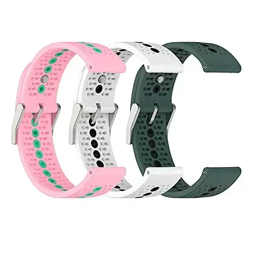 FitTurn 3PACK Bands Compatible with Cubitt CT4/CT2 Pro GPS Watch- Colorful Air Holes Design Quick Release Bands Sport Strap Wristband Silicone for Cubitt CT4/CT2 Pro GPS Smart Watch - 1
