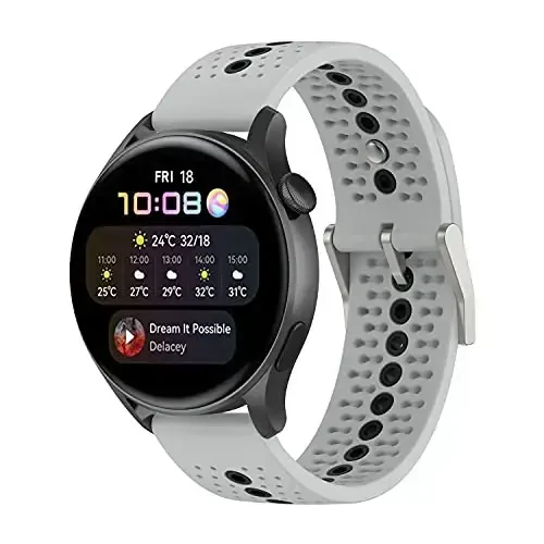 FitTurn 3PACK Cubitt CT4/CT2 Pro GPS Watch bilan mos keladigan tasmalar - Rangli havo teshikli dizayn Tez chiqariladigan tasmalar Sport bilaguzuk Cubitt CT4/CT2 Pro GPS Smart Watch uchun silikon bilaguzuk - 4