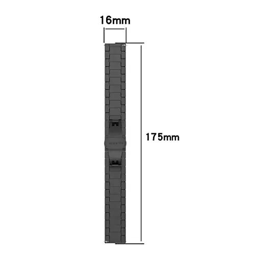FitTurn FITVII Slim Smart Watch bilan mos keladigan zanglamaydigan po'latdan yasalgan metall soat tasmasi, sozlanishi metall bilaguzuk aksessuarlari FITVII Slim fitnes trekeri uchun. - 3