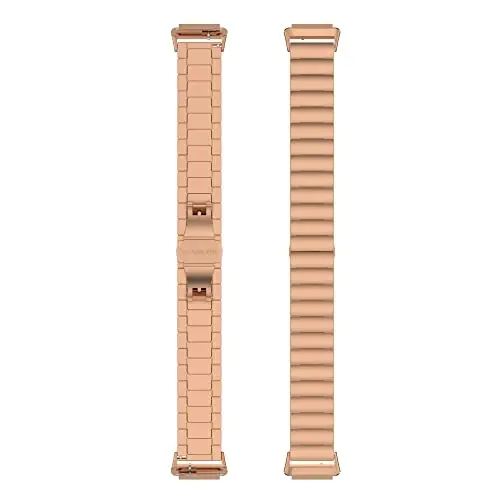 FitTurn FITVII Slim Smart Watch bilan mos keluvchi zanglamaydigan po'latdan yasalgan metall soat tasmasi, FITVII Slim fitnes trekeri uchun sozlanishi mumkin bo'lgan metall bilaguzuk aksessuarlari - 6