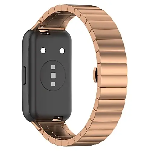 FitTurn FITVII Slim Smart Watch bilan mos keluvchi zanglamaydigan po'latdan yasalgan metall soat tasmasi, FITVII Slim fitnes trekeri uchun sozlanishi mumkin bo'lgan metall bilaguzuk aksessuarlari - 3